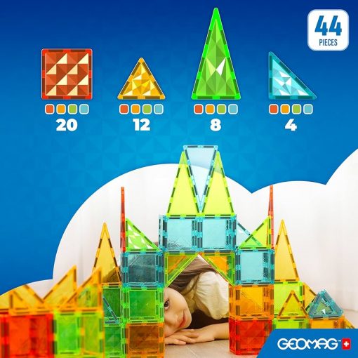 4102 MAGNETIC TILES GEMS 44 - GEOMAGWORLD - immagine 2