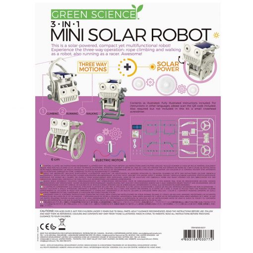 Alternative view of MINI ROBOT SOLARE 3IN1 - GREEN SCIENCE - 4M