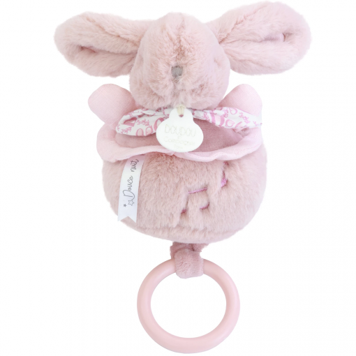 CARILLON MUSICALE BUNNY ROSA 20 CM - DOUDOU CHAMPAGNE