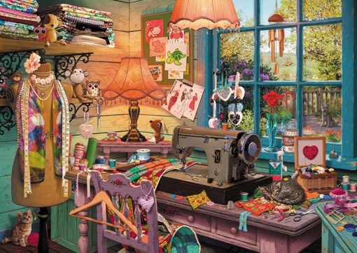 SECRET PUZZLE NELLA STANZA DEL CUCITO 1000 PZ - SCHMIDT - immagine 2