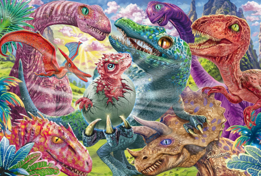 PUZZLE PICCOLI DINOSAURI 100 PZ - SCHMIDT - immagine 2