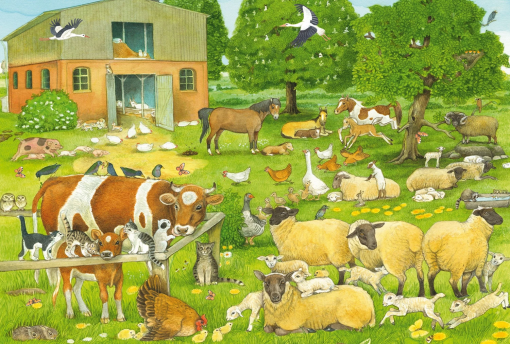 PUZZLE ANIMALI NELLA FATTORIA 100 PZ - SCHMIDT - immagine 2