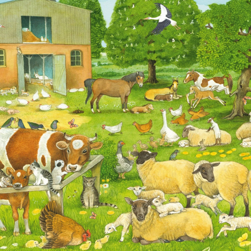 Alternative view of PUZZLE ANIMALI NELLA FATTORIA 100 PZ - SCHMIDT
