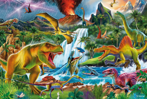 PUZZLE GIGANTI PREISTORICI 200 PZ - SCHMIDT - immagine 2