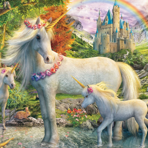 Alternative view of PUZZLE UNICORNI 200 PZ - SCHMIDT