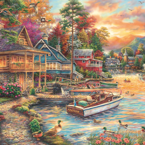 Alternative view of PUZZLE RIVA DI SERA 1000 PZ - SCHMIDT