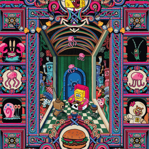 Alternative view of PUZZLE IL PAZZO MONDO DI SPONGEBOB 1000 PZ - SCHMIDT
