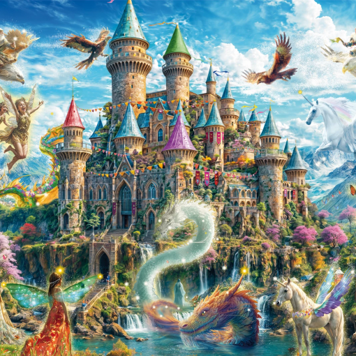 Alternative view of PUZZLE CASTELLO FIABESCO 1000 PZ - SCHMIDT