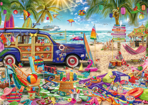 PUZZLE TEMPO DI SOLE IN SPIAGGIA 1000 PZ - SCHMIDT - immagine 2