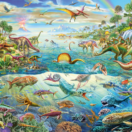 Alternative view of PUZZLE SCOPRIRE I DINOSAURI 200 PZ - SCHMIDT