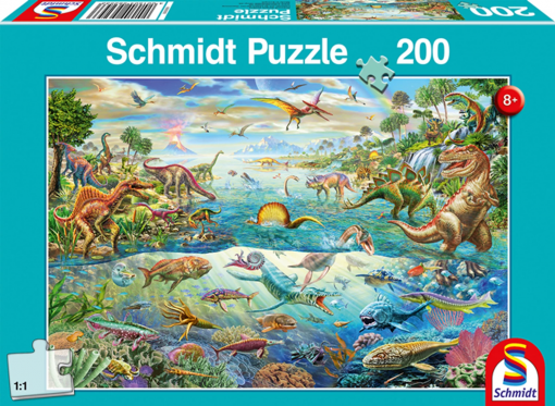 PUZZLE SCOPRIRE I DINOSAURI 200 PZ - SCHMIDT