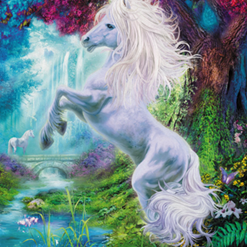 Alternative view of PUZZLE UNICORNO NEL GIARDINO INCANTATO 60 PZ - SCHMIDT