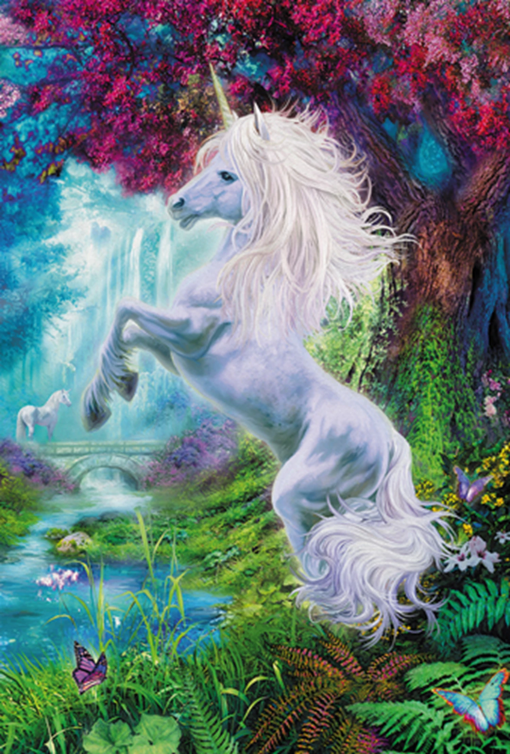 PUZZLE UNICORNO NEL GIARDINO INCANTATO 60 PZ - SCHMIDT - immagine 2