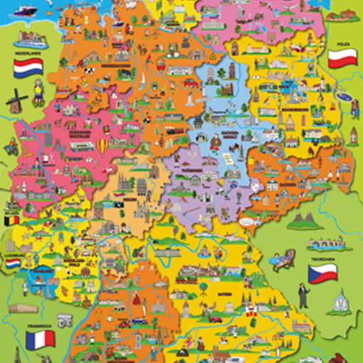 Alternative view of PUZZLE MAPPA DELLA GERMANIA 200 PZ - SCHMIDT
