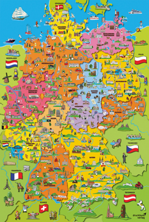 PUZZLE MAPPA DELLA GERMANIA 200 PZ - SCHMIDT - immagine 2