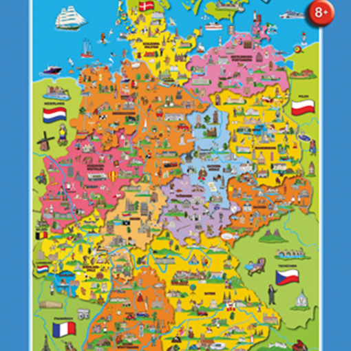 PUZZLE MAPPA DELLA GERMANIA 200 PZ - SCHMIDT