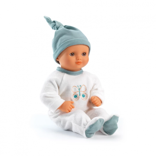 BAMBOLA IN PIGIAMA AZZURRO 32 CM  - POMEA BY DJECO