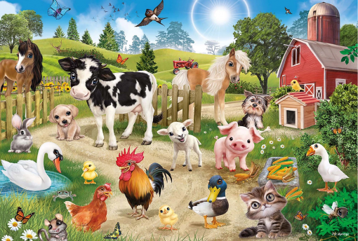 PUZZLE ANIMALI DELLA FATTORIA 60 PZ - SCHMIDT - immagine 2
