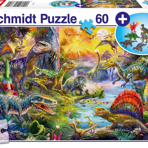 PUZZLE DINOSAURI 60 PZ (DINOSAURI INCLUSI) - SCHMIDT