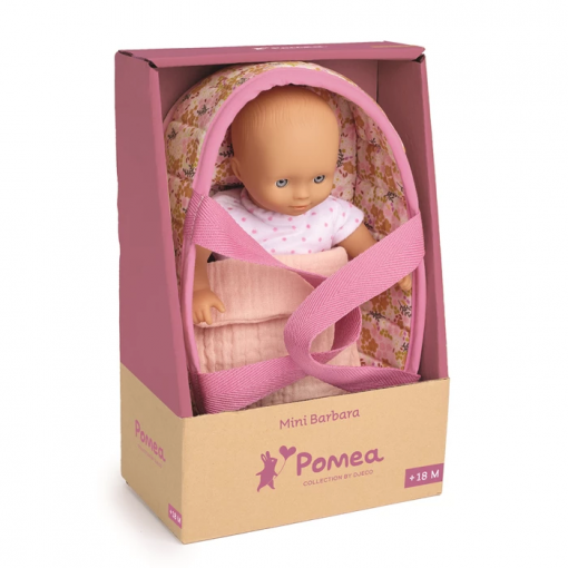 BAMBOLA 20 CM CON CULLA MINI BARBARA- POMEA BY DJECO - immagine 2