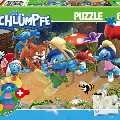 PUZZLE I PUFFI 60 PZ (CON PERSONAGGI) - SCHMIDT