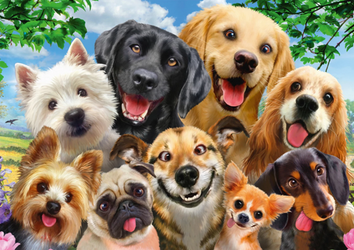 PUZZLE CANI SELFIE 500 PZ - SCHMIDT - immagine 2