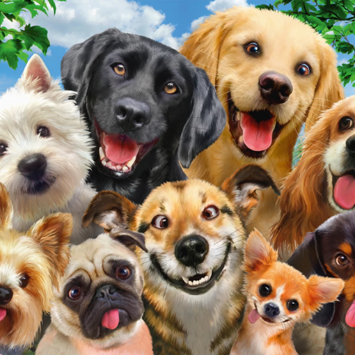Alternative view of PUZZLE CANI SELFIE 500 PZ - SCHMIDT