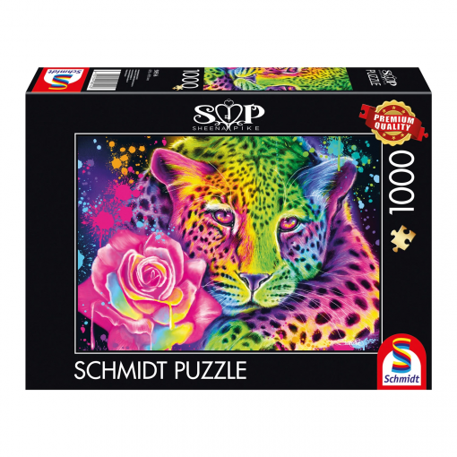 PUZZLE LEOPARDO ARCOBALENO NEON 1000 PZ - SCHMIDT