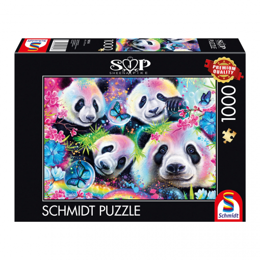 PUZZLE PANDA FIORITI NEON 1000 PZ - SCHMIDT