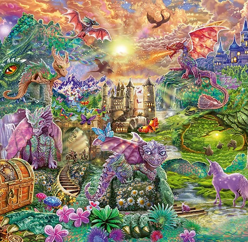 Alternative view of PUZZLE TERRA DEI DRAGHI 1000 PZ - SCHMIDT