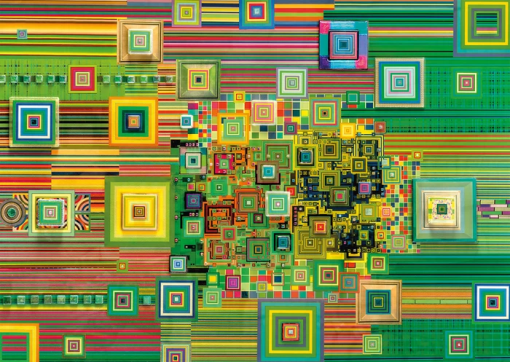 PUZZLE ASTRATTO VERDE 1000 PZ -SCHMIDT - immagine 2