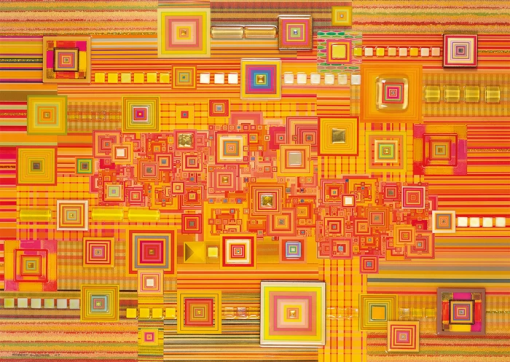 PUZZLE ASTRATTO ARANCIONE 1000 PZ -SCHMIDT - immagine 2