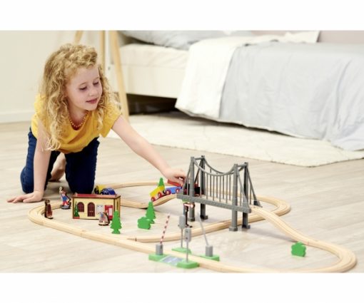 PISTA IN LEGNO CON PONTE E ACCORDI - EICHHORN - immagine 4