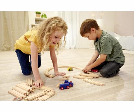 PISTA CON TRENINO IN LEGNO - EICHHORN - immagine 3