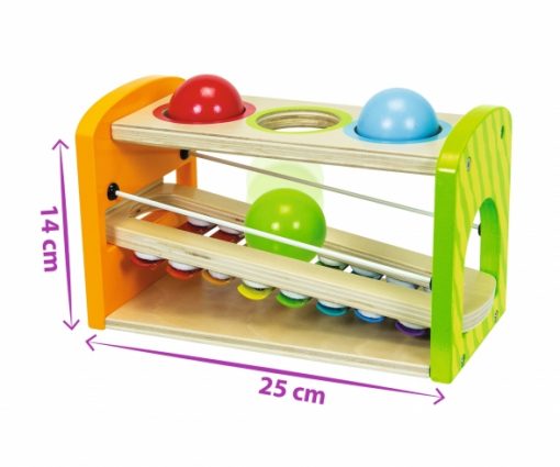 XYLOPHON IN LEGNO CON GIOCO DI PALLE - EICHHORN - immagine 2