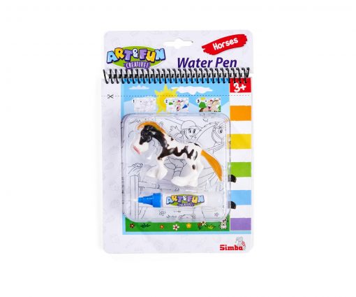 LIBRO DA COLORARE CAVALLI CON PENNA AD ACQUA - ART & FUN