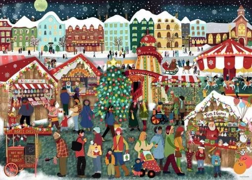 CHRISTMAS MARKET PUZZLE - 1000PEZZI - RAVENSBURGER - immagine 3