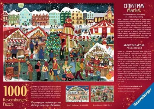 CHRISTMAS MARKET PUZZLE - 1000PEZZI - RAVENSBURGER - immagine 2