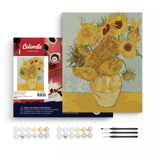 GIRASOLI DI VAN GOGH - PITTURA CON I NUMERI - COLORELLE
