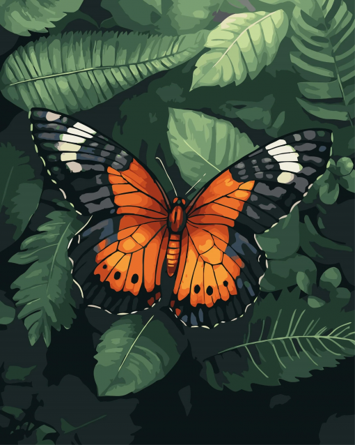 FARFALLA TROPICALE - PITTURA CON I NUMERI - COLORELLE - immagine 2