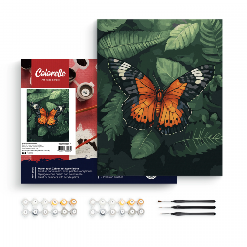 FARFALLA TROPICALE - PITTURA CON I NUMERI - COLORELLE