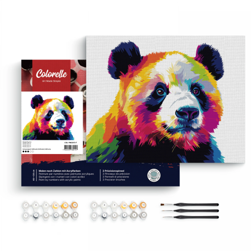 PANDA POP ART - PITTURA CON I NUMERI - COLORELLE