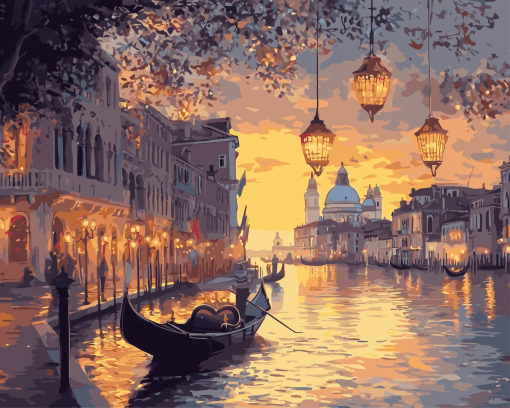 VENEZIA AL TRAMONTO - PITTURA CON I NUMERI - COLORELLE - immagine 2