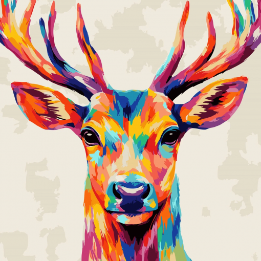 Alternative view of CERVO POP ART - PITTURA CON I NUMERI - COLORELLE