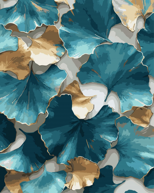 FOGLIE DI GLINKGO - PITTURA CON I NUMERI - COLORELLE - immagine 2
