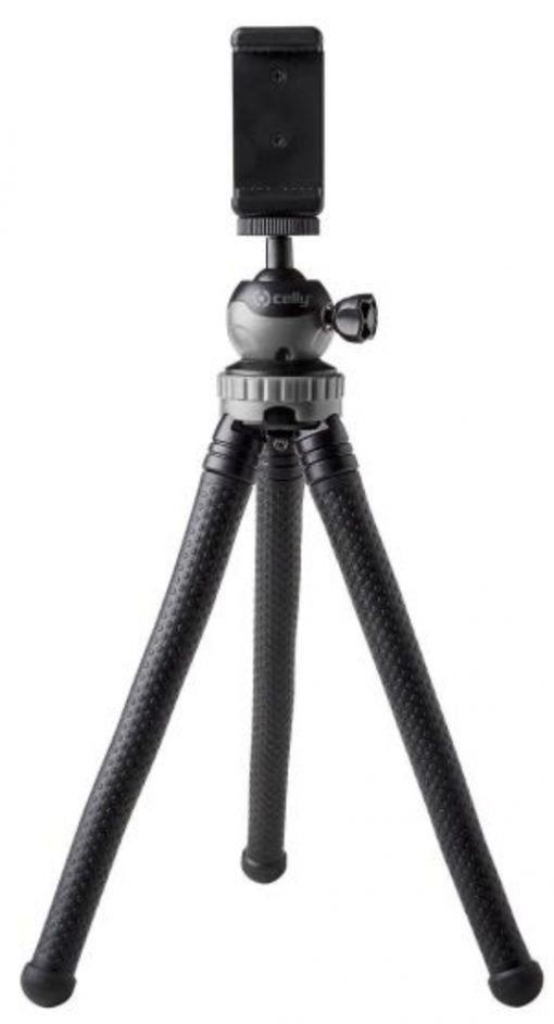 FLEXIBLE TRIPOD FDR SMARTPHONES BLACK - CELLY - immagine 2