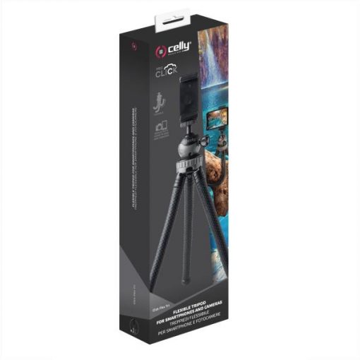 FLEXIBLE TRIPOD FDR SMARTPHONES BLACK - CELLY