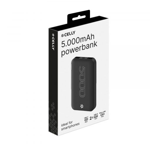 POWER BANK 10W ENERGY 5000 MAH BLACK - CELLY