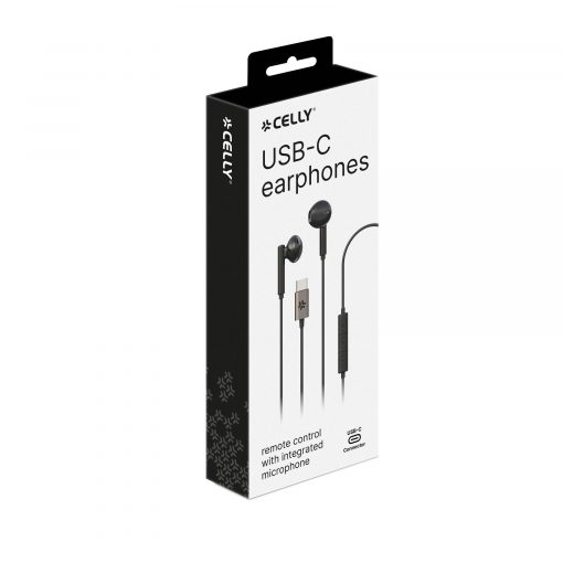HEADSET STEREO ULTRA  LIGHT DROP UBS-C BLACK - CELLY