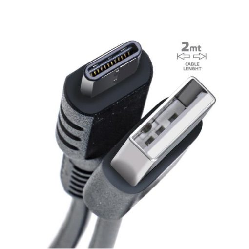 Alternative view of CABLE USB/ USB-C 2MT BLACK - CELLY